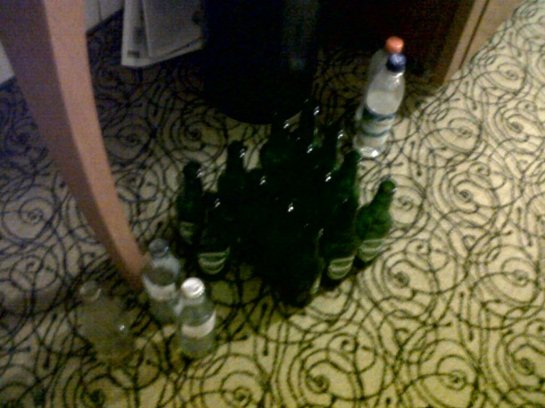 14 green bottles